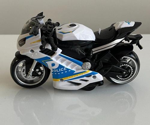 Oyuncak Motosiklet Şık Görünümlü Çek Bırak Işıklı ve Sesli Renkli 15 Cm - Mavi Su Dünyası