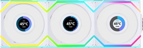 G99.12RSLLCD1W3W.00UNI FAN REVERSE SL WIRELESS LCD 3x120mm Beyaz Kasa Fanı