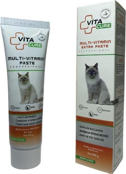 cure Multvitamin Extra Pasta 100 Gr - Kedilerde Bağışıklık Destekleyici Multivitamin Macun