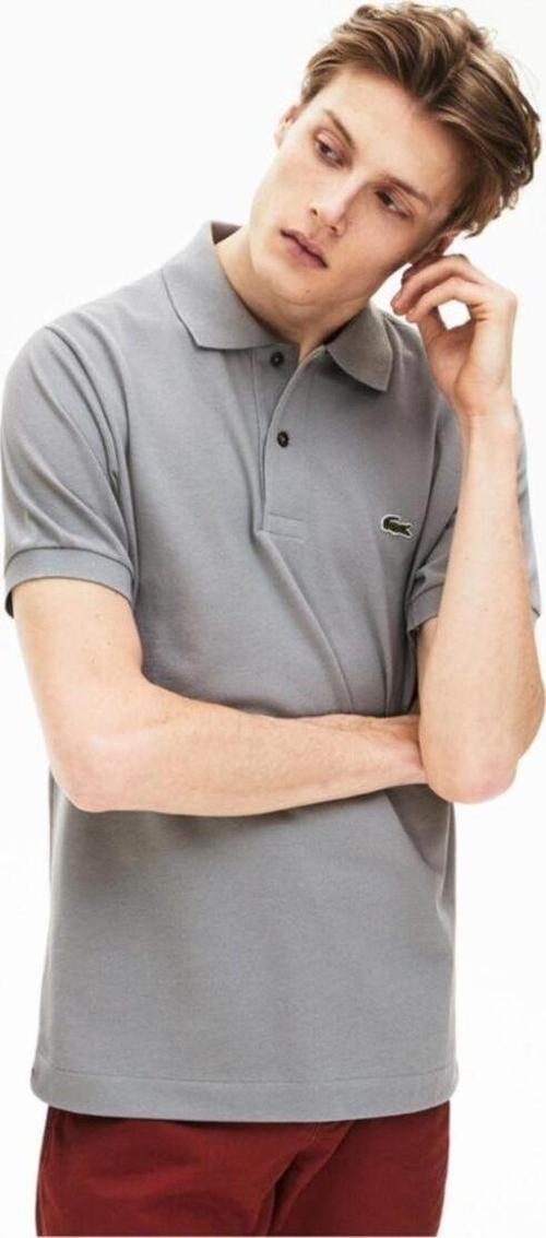Erkek Gri Polo Yaka Tişört Klasik Fit