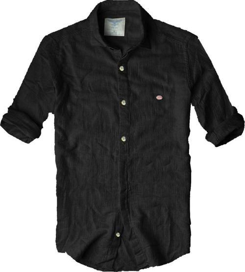 Gulf Bırd Slim Fit Italyan Kesim Gerçek Keten Gömlek -- Siyah--