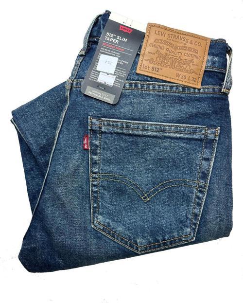 512 Slim Taper Selvedge Denim Tint Wash Dar Paça Erkek Kot Pantolon Adh-112443