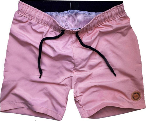 Slim Fit Su Itici Nano Kumaş Fileli Deniz Çocuk Şortu--Pembe--