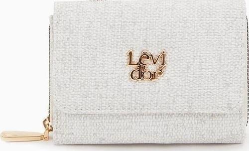 Krem Dokulu Kumaş Detaylı Cüzdan