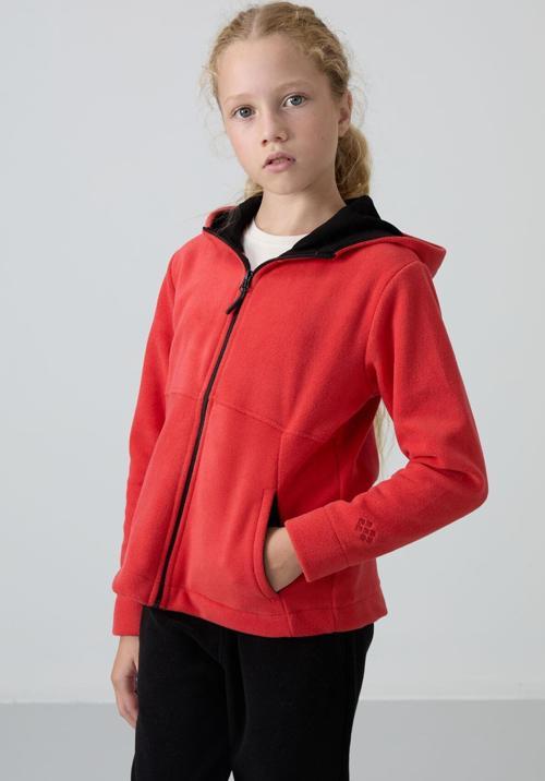 Fiesta Kalın Yumuşak Dokulu Standart Fit Nakışlı Polar Kız Çocuk Sweatshirt - 75152