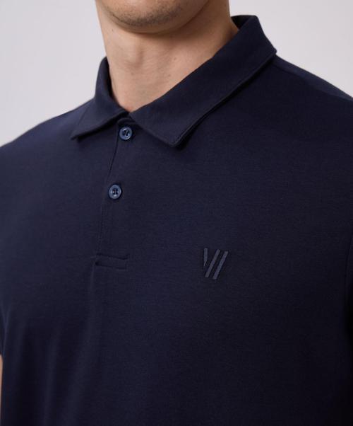 Lacivert Basic Göğüs Logolu Standart Kalıp Triko Polo Yaka Erkek T-Shirt - 87768