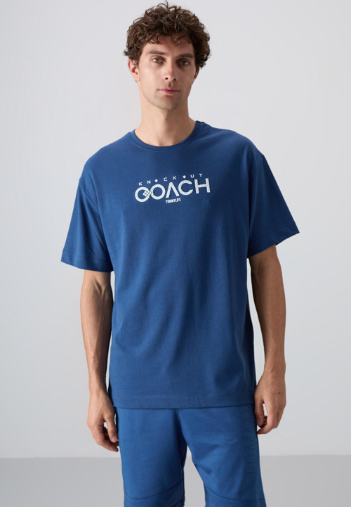 Parlament Pamuklu Kalın Yumuşak Dokulu Oversize Fit Baskılı Erkek T-Shirt - 88329
