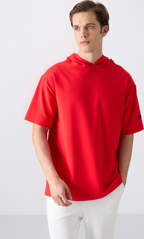 Fiesta Pamuklu Kalın Yumuşak Dokulu Oversize Fit Basic Erkek T-Shirt - 88352