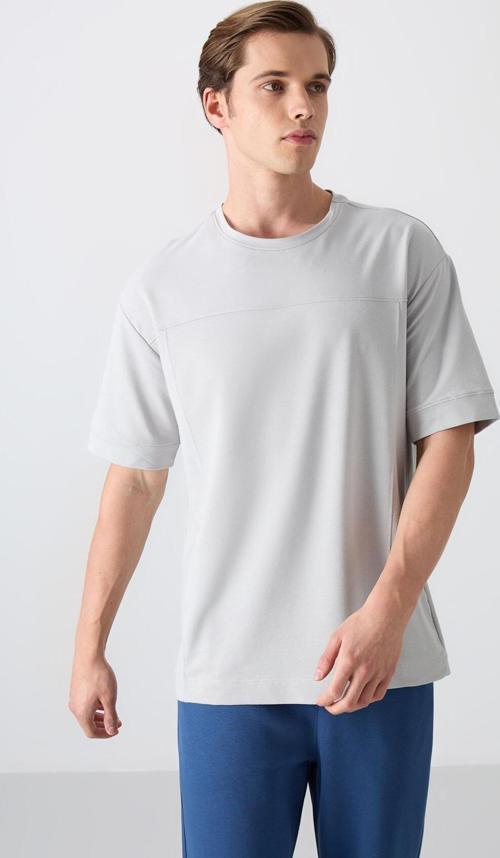 Taş Pamuklu Kalın Yumuşak Dokulu Oversize Fit Basic Erkek T-Shirt - 88349