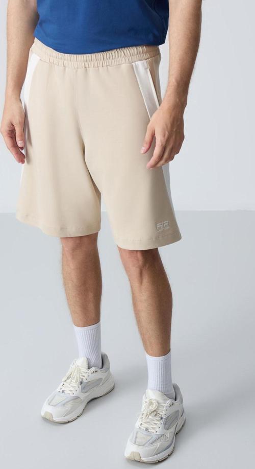Bej Pamuklu Kalın Yumuşak Dokulu Standart  Fit Basic Erkek Şort  - 81280