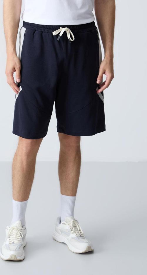 Lacivert Pamuklu Kalın Yumuşak Dokulu Standart Fit Basic Erkek Şort  - 81281