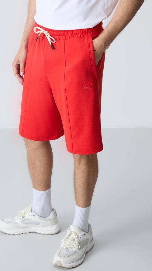 Fiesta Pamuklu Kalın Yumuşak Dokulu Standart  Fit Basic Erkek Şort  - 81277