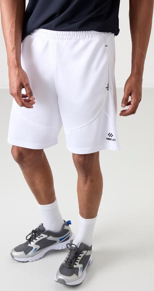 Beyaz Polyester Kalın Yumuşak Comfort Fit Erkek Şort - 81271