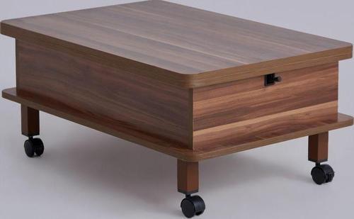 Helsinki Model Katlanır Akıllı Sehpa Tekerli Lüx Sehpa Ceviz Renk