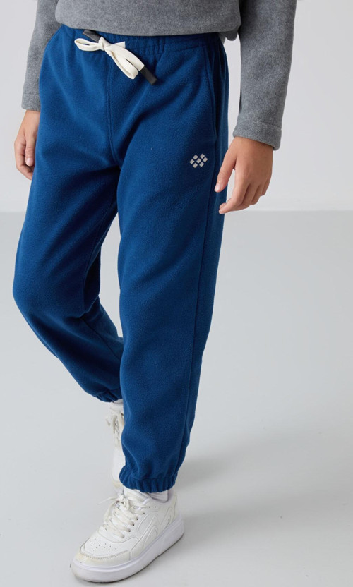 Parlament Kalın Yumuşak Dokulu Standart Fit Nakışlı Polar Erkek Çocuk Eşofman Alt - 11220