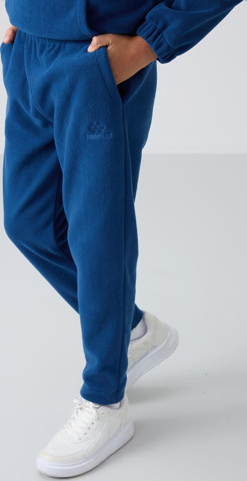 Parlament Kalın Yumuşak Dokulu Standart Fit Nakışlı Polar Erkek Çocuk Eşofman Alt - 11219