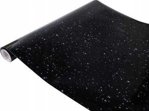 349-8297 Parlak Siyah Granit Desen Yapışkanlı Folyo (67,5cm x 1mt)