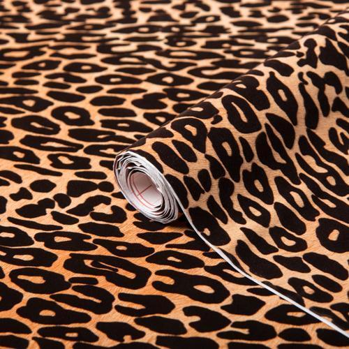 303-0201 Kadife Leopar Desen Yapışkanlı Folyo (45cm x 1mt)