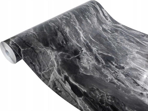 346-3247 Siyah Mermer Desen Yapışkanlı Folyo (45cm x 1mt)