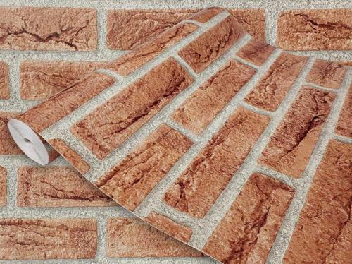 446-2158 Tuğla Desen Kendinden Yapışkanlı Folyo (45cm x 2mt)