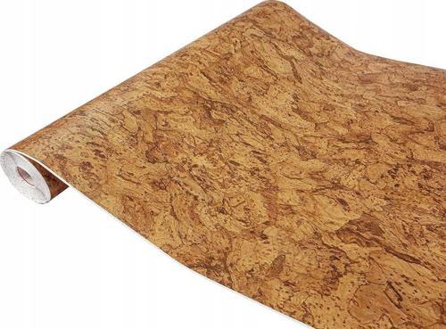 346-0119 Ahşap Mantar Desen Yapışkanlı Folyo (45cm x 1mt)