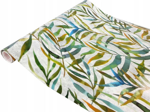 349-3253 Tropikal Yaprak Desen Yapışkanlı Folyo (45cm x 1mt)