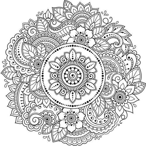 40x50cm Desenli Tuval - Otantik Mandala
