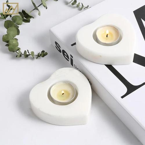 2 Adet Kalp Şeklinde Mumluk - Tealight Tutucu - Tealight Mumluk