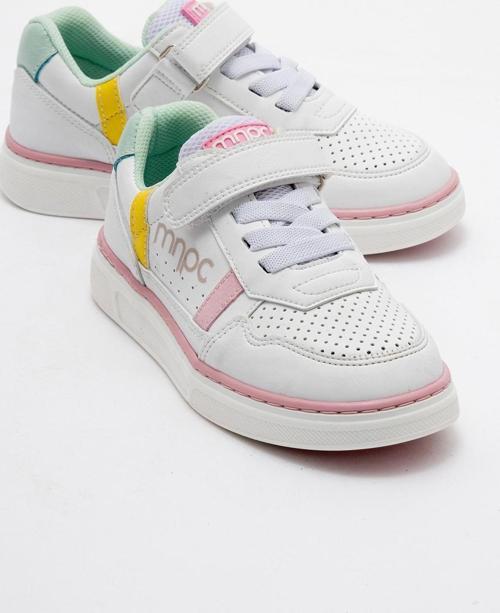 Kız Çocuk Beyaz-Sarı Sneaker Ayakkabı