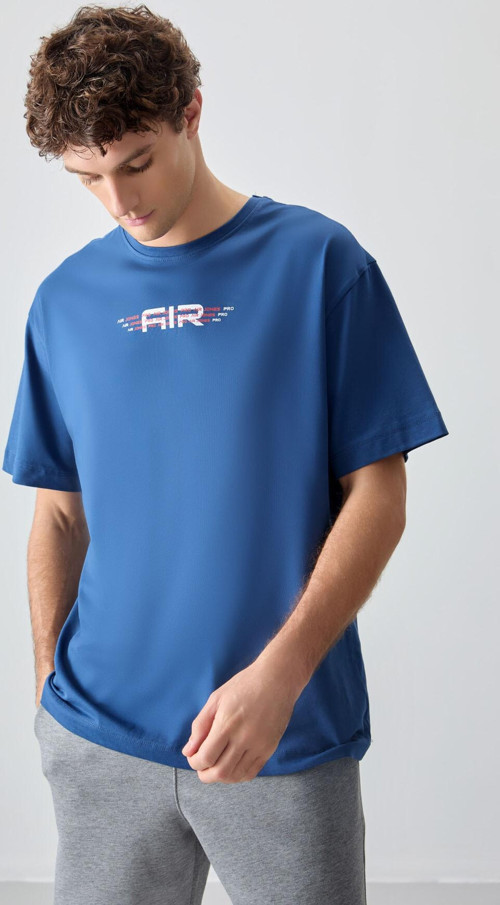 Parlament %100 Pamuk Kalın Yumuşak Dokulu Oversize Fit Baskılı Erkek T-Shirt - 88356