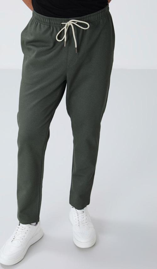 Haki Yüzeyi Dokulu Standart Fit Erkek Eşofman Alt - 82155