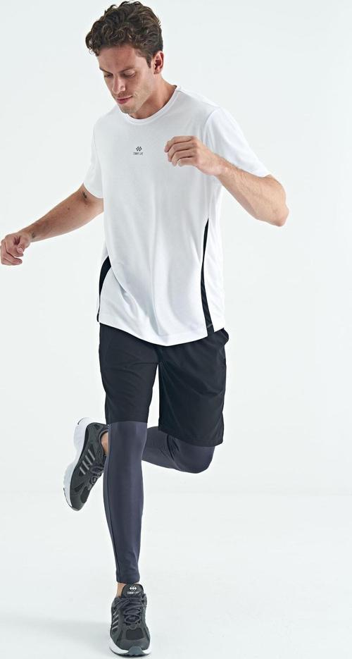 Antrasit Logo Baskılı Yüksel Bel Slim Fit Aktif Spor Erkek Tayt - 84989