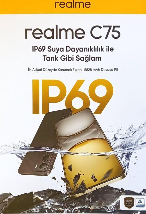 C75 RMX3941 8/256GB Akıllı Telefon Fırtına Karası
