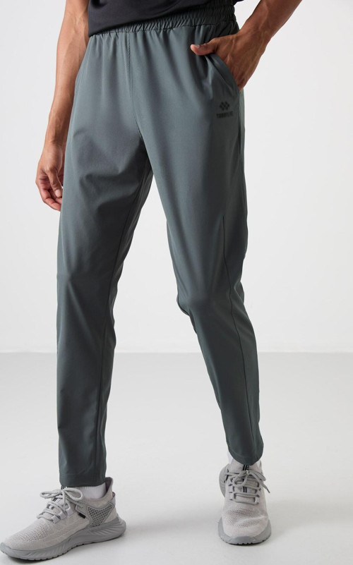 Haki Polyester İnce Yumuşak Comfort Fit Erkek Eşofman Alt - 82119