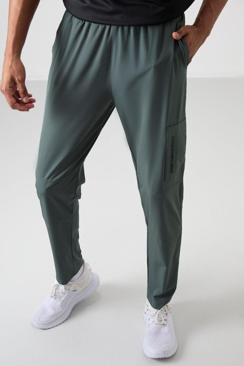 Haki Polyester İnce Yumuşak Comfort Fit Erkek Eşofman Alt - 82120