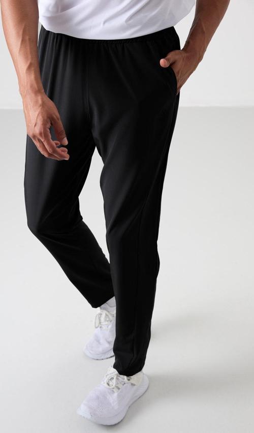 Siyah Polyester İnce Yumuşak Comfort Fit Erkek Eşofman Alt - 82119
