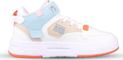 Kadın Sneaker - Beyaz-Mavi, Bilek Boy