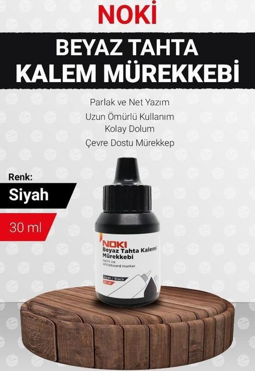 Noki Tahta Kalemi  Mürekkebi - Beyaz Yazı Tahtası Kalemi Mürekkebi Siyah 1 Adet 30 ml -T1151