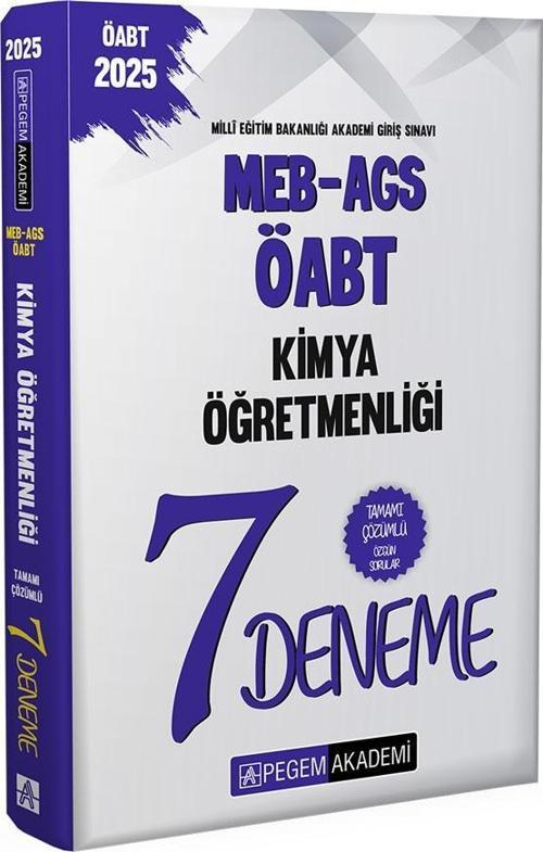 2025 MEB-AGS-ÖABT Kimya Öğretmenliği Tamamı Çözümlü 7 Deneme