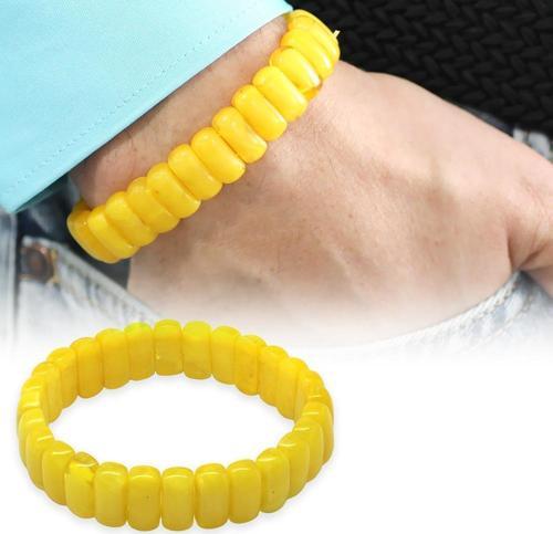 Çubuk Kesim Hardal Rengi Beyrut Kehribar Erkek Rolex Bileklik