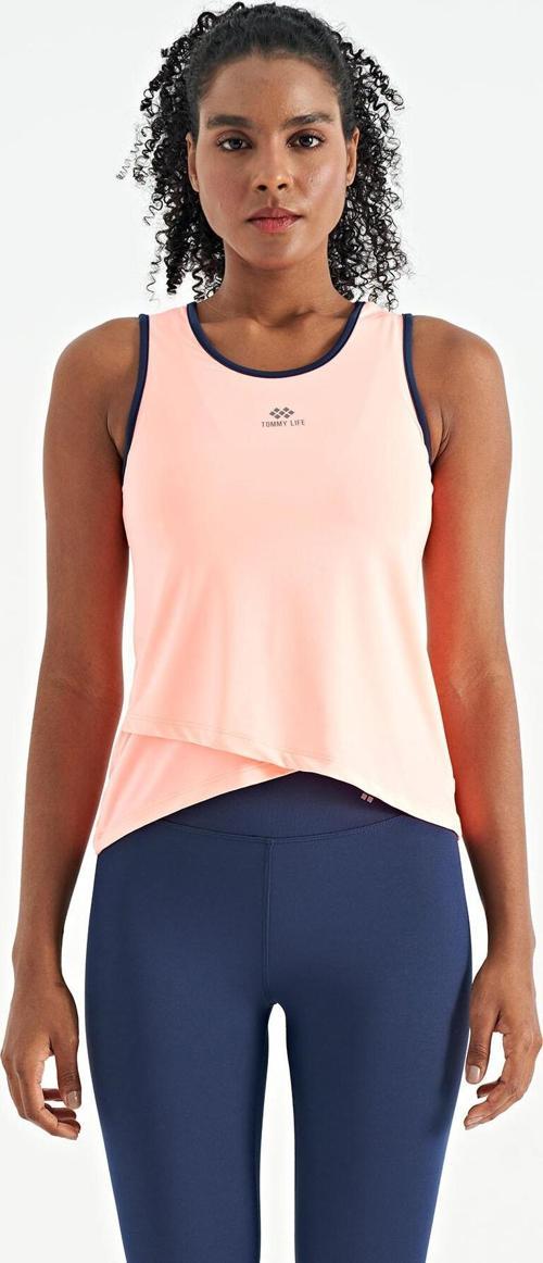 Yavruagzı Logo Baskılı Biye Şeritli Standart Kalıp Kadın Spor Atlet - 97255