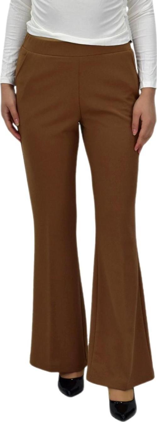 Kadın İspanyol Paça Beli Lastikli Kumaş Pantolon BGL-ST04321