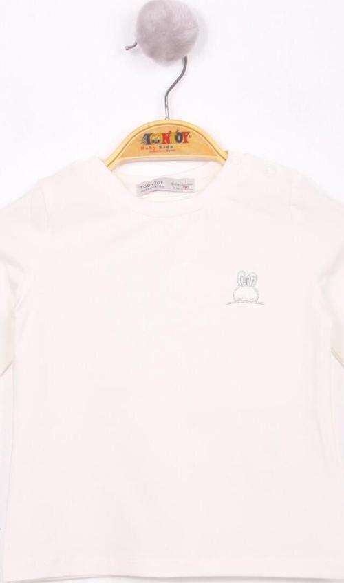 Toontoy Kız Bebek Göğsü Nakışlı T-Shirt