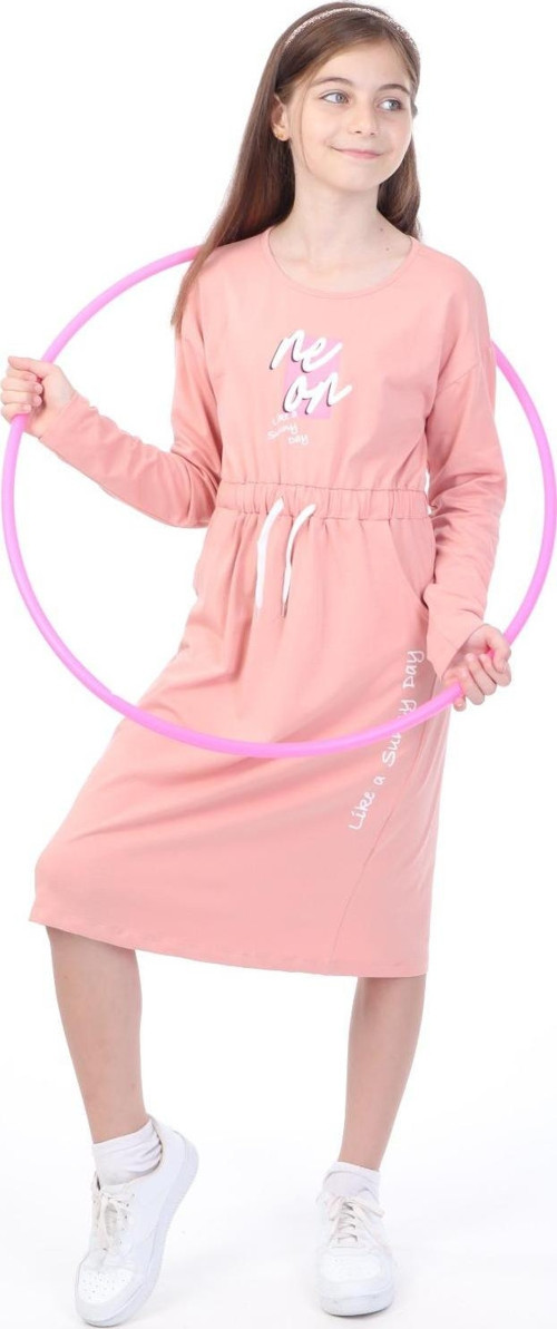 Toontoy Kız Çocuk Baskılı Elbise