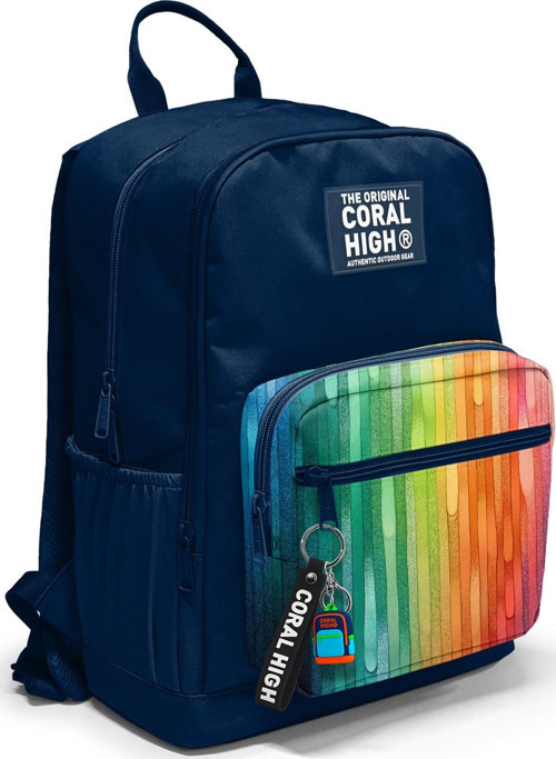 Lacivert Renkli Çizgili Okul Sırt Çantası 23690