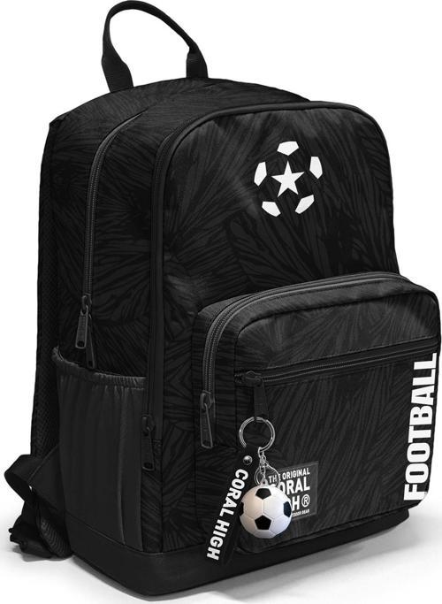 Siyah Futbol Desenli Okul Sırt Çantası 23698