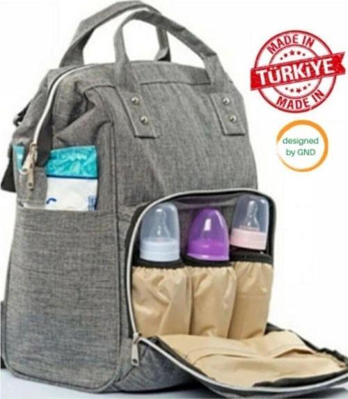 Gnd Baby Anne Bebek Bakım Sırt Çantası Gri 1 Yıl Garantili Yerli Ürün Gnd-Baby01