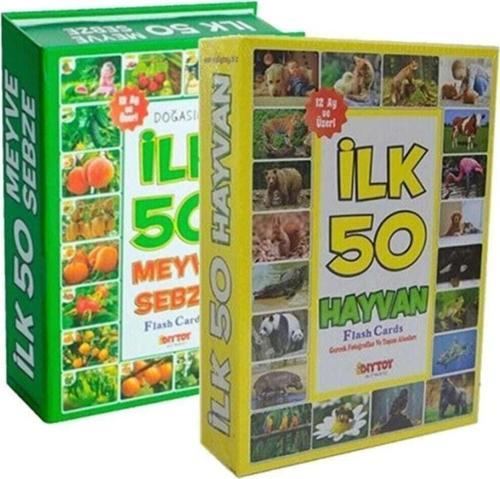 Dıytoy Flash Cards Ilk 50 Hayvan + Ilk 50 Meyve Sebze