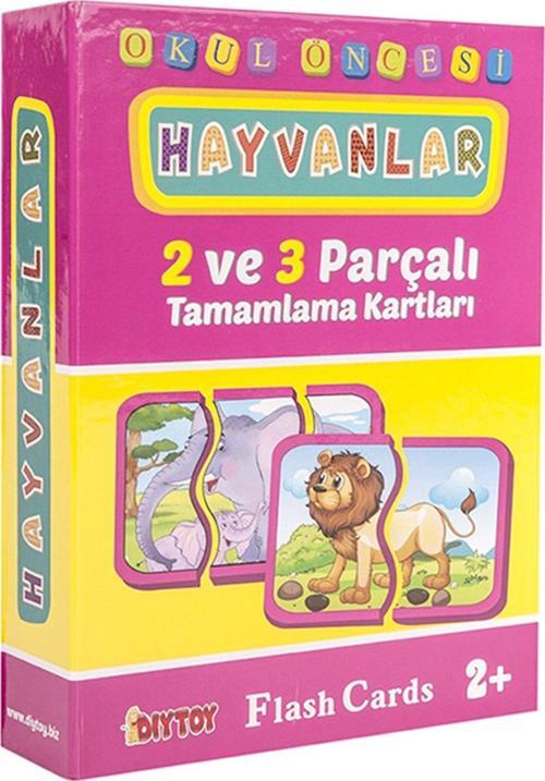 Dıytoy Hayvanları Tamamlama Kartları Bebek Yapboz