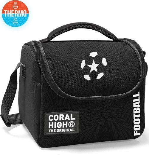 Kids Siyah Futbol Desenli Thermo Beslenme Çantası 22798